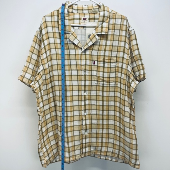 Levi’s Men’s Shirt Casual Plaid Long Sleeve Multicolor Brown Size L New - Picture 4 of 10